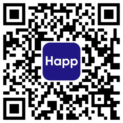 Happ uygulamasını indirmek için QR kodu Happ uygulamasını indirmek için QR kodu